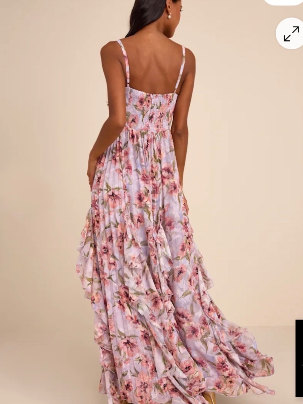 Lulus Hensley Lavender Multi Floral Bustier Maxi Dress Purple - Size XL - Picture 3 of 5
